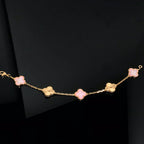 [Timi]New  CLOVER 5 MOTIFS  PINK MOP BRACELET COLLECTION