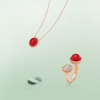 TimiPERLEE COULEURS DIAMOND ROSE GOLD BETWEEN THE FINGER RING