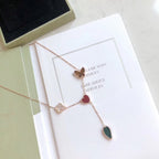 TimiLUCKY SPRING 4 MOTIFS ROSE GOLD NECKLACE