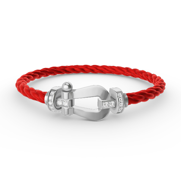TimiFORCE LARGE HORSESHOE HALF DIAMOND BRACELET SILVER