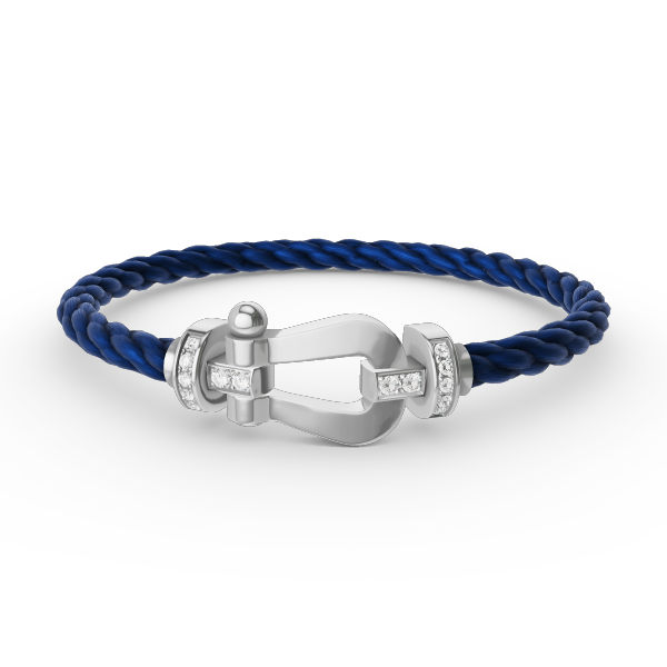 TimiFORCE LARGE HORSESHOE HALF DIAMOND BRACELET SILVER