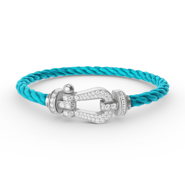 TimiFORCE LARGE HORSESHOE FULL DIAMOND BRACELET SILVER
