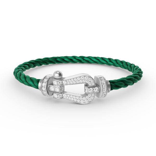 TimiFORCE LARGE HORSESHOE FULL DIAMOND BRACELET SILVER